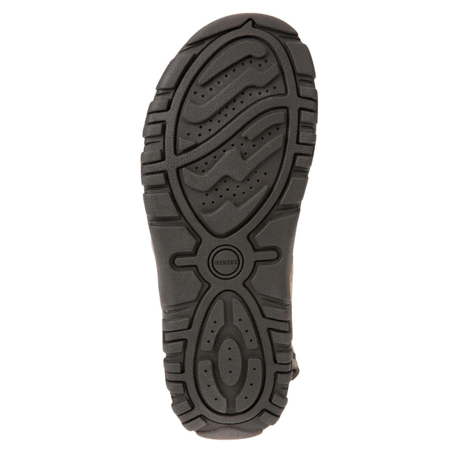 Sand-Navy - Side - Geox Mens Strada Faux Nubuck Sandals