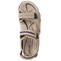 Sand-Navy - Lifestyle - Geox Mens Strada Faux Nubuck Sandals