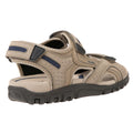 Sand-Navy - Pack Shot - Geox Mens Strada Faux Nubuck Sandals