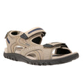 Sand-Navy - Front - Geox Mens Strada Faux Nubuck Sandals