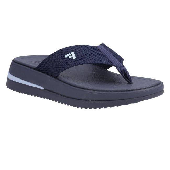 Midnight Navy - Front - FitFlop Womens-Ladies Surff Two Tone Flip Flops