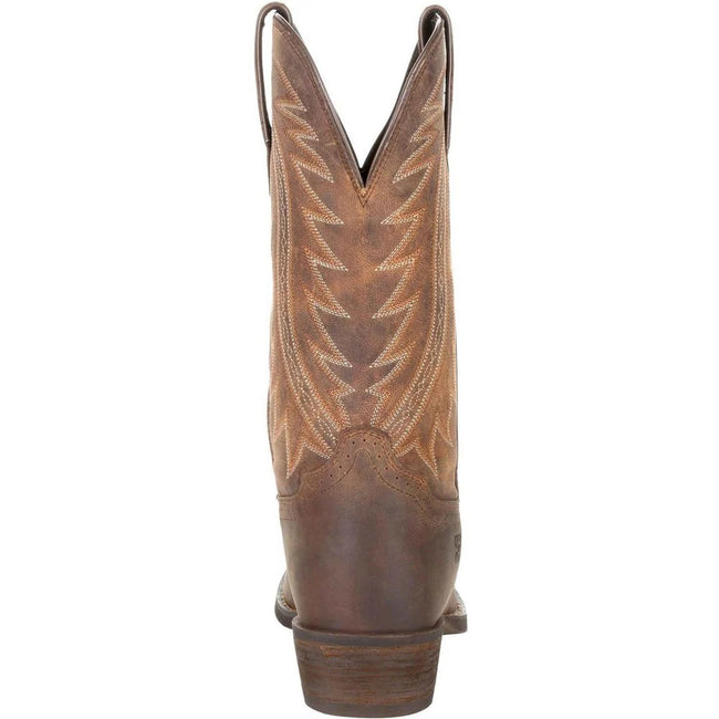 Distressed Sunset Brown - Back - Durango Mens Rebel Frontier Full Grain Leather Cowboy Boots