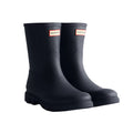 Navy - Front - Hunter Mens Downpour Short Wellington Boots