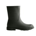 Dark Olive - Side - Hunter Mens Downpour Short Wellington Boots