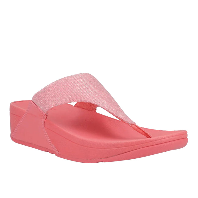Rosy Coral - Pack Shot - FitFlop Womens-Ladies Lulu Shimmerlux Flip Flops