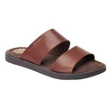 Burnt Brown - Front - Base London Mens Maven Leather Sandals