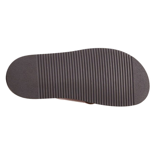 Burnt Brown - Pack Shot - Base London Mens Webb Leather Sliders