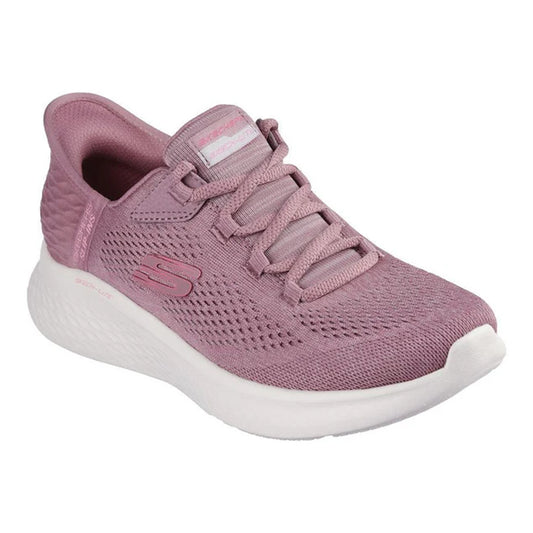 Dark Mauve - Front - Skechers Womens-Ladies Skech-Lite Pro Natural Trainers