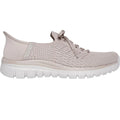 Taupe - Side - Skechers Womens-Ladies First Blush Slip-In Trainers
