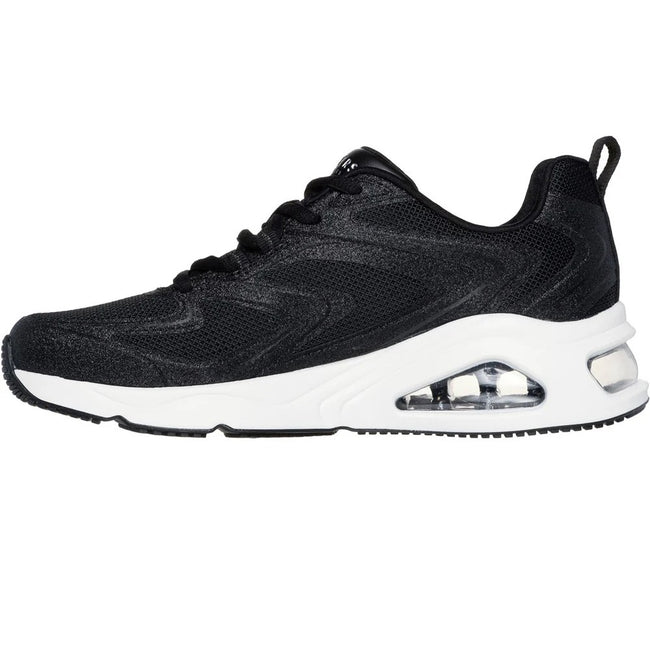 Black - Lifestyle - Skechers Womens-Ladies Tres Air Uno Glitter Trainers