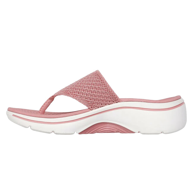 Rose - Back - Skechers Womens-Ladies Go Walk Arch Fit 2.0 Flip Flops