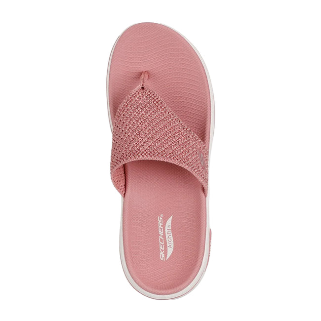 Rose - Pack Shot - Skechers Womens-Ladies Go Walk Arch Fit 2.0 Flip Flops