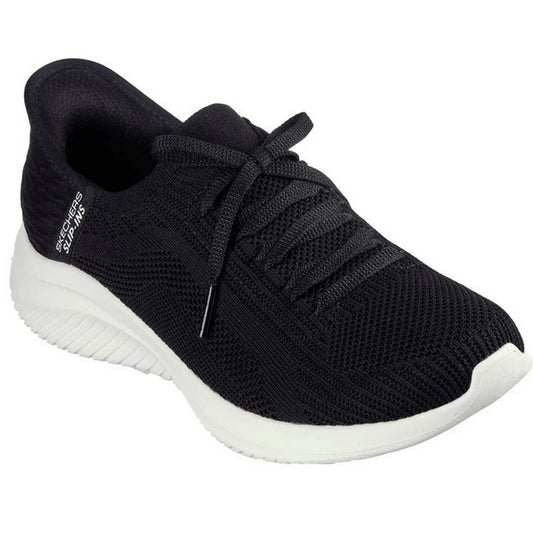 Black - Front - Skechers Womens-Ladies Ultra Flex 3.0 Brilliant Path Slip-In Trainers