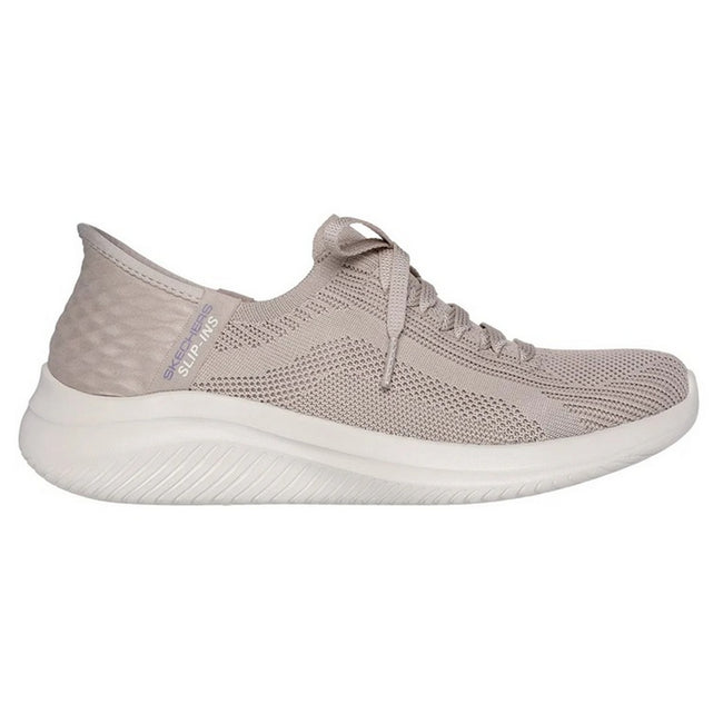 Taupe - Lifestyle - Skechers Womens-Ladies Ultra Flex 3.0 Brilliant Path Slip-In Trainers