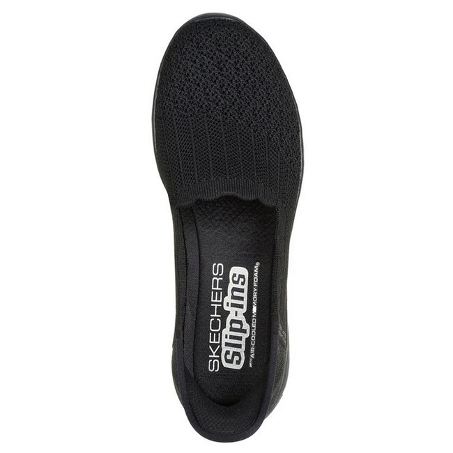 Black - Back - Skechers Womens-Ladies Seager Believe It Trainers