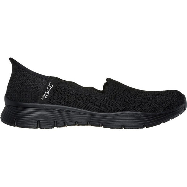 Black - Lifestyle - Skechers Womens-Ladies Seager Believe It Trainers