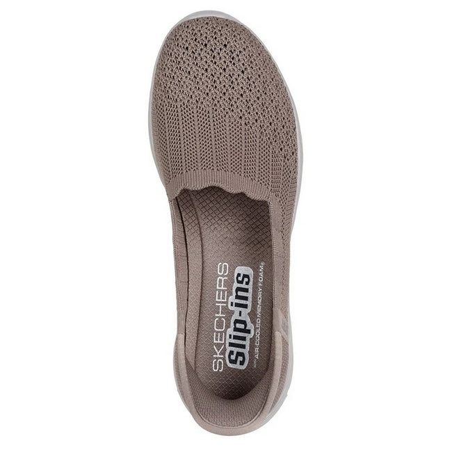 Dark Taupe - Side - Skechers Womens-Ladies Seager Believe It Trainers