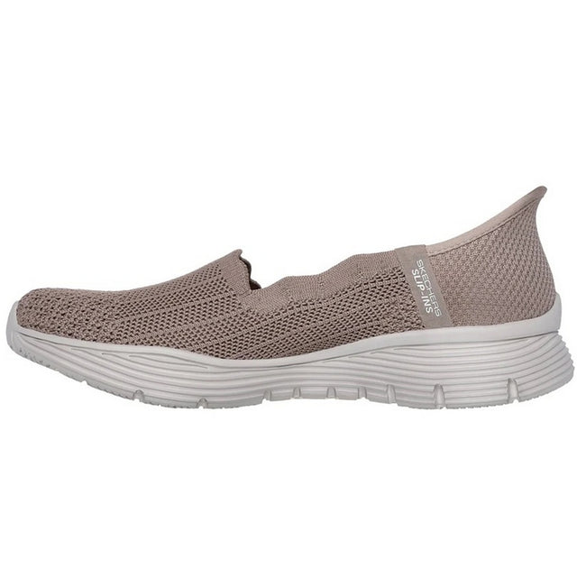 Dark Taupe - Pack Shot - Skechers Womens-Ladies Seager Believe It Trainers