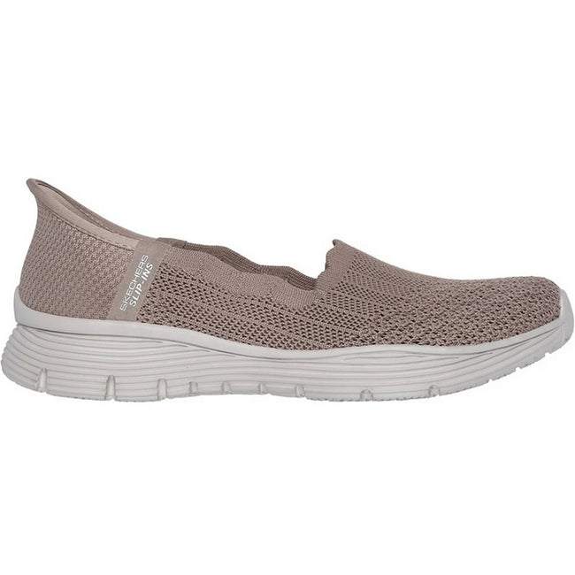 Dark Taupe - Lifestyle - Skechers Womens-Ladies Seager Believe It Trainers