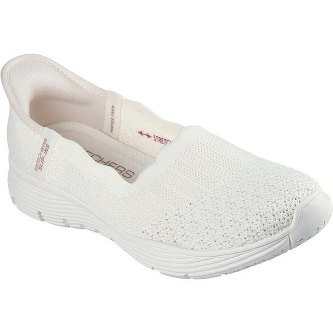 Off White - Front - Skechers Womens-Ladies Seager Believe It Trainers