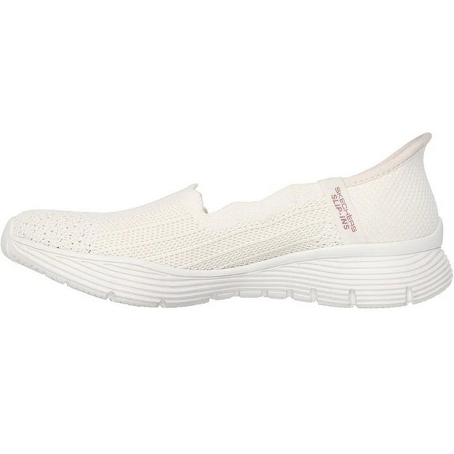 Off White - Pack Shot - Skechers Womens-Ladies Seager Believe It Trainers