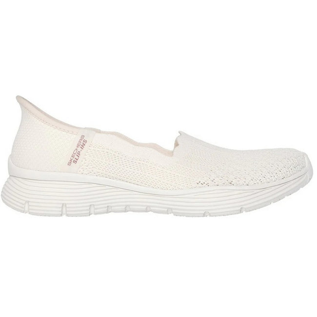 Off White - Lifestyle - Skechers Womens-Ladies Seager Believe It Trainers
