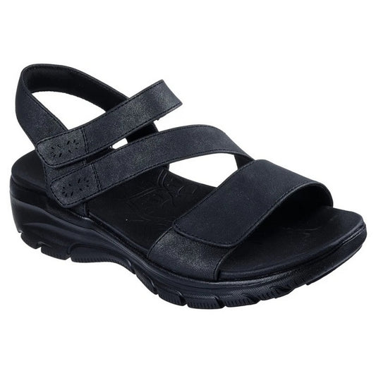 Black - Front - Skechers Womens-Ladies Easy Going Sandals