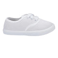 White - Back - Mirak 204-ASG14 Unisex Childrens Lace-Up Plimsolls - Boys-Girls Gym Trainers