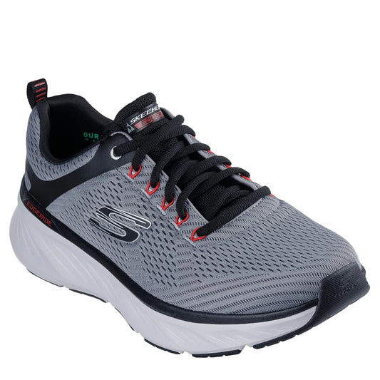 Charcoal-Black - Front - Skechers Mens Edgeride Contention Relaxed Fit Trainers