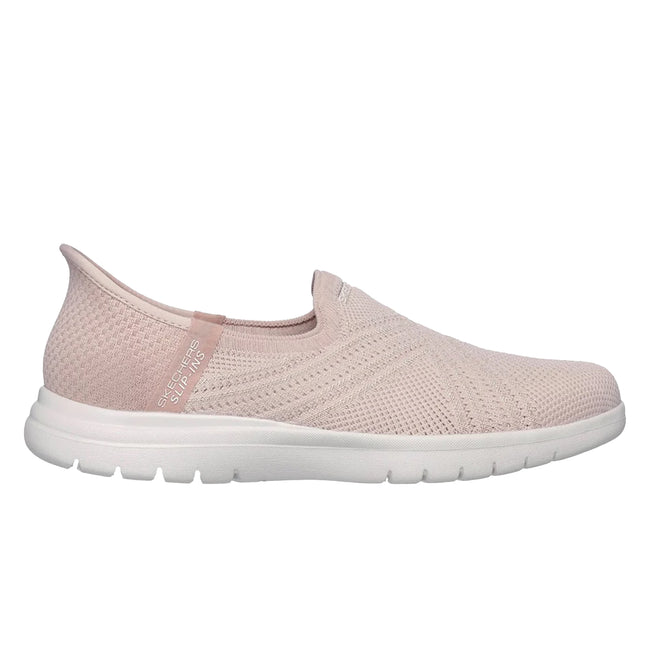 Blush - Back - Skechers Womens-Ladies On The Go Flex Excellency Slip-In Shoes