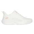 White - Side - Skechers Womens-Ladies Bobs Sport Squad Waves Trainers