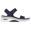 Navy - Side - Skechers Womens-Ladies Go Walk 2.0 Arch Fit Sandals