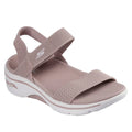 Mauve - Front - Skechers Womens-Ladies Go Walk 2.0 Arch Fit Sandals