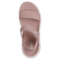 Mauve - Pack Shot - Skechers Womens-Ladies Go Walk 2.0 Arch Fit Sandals