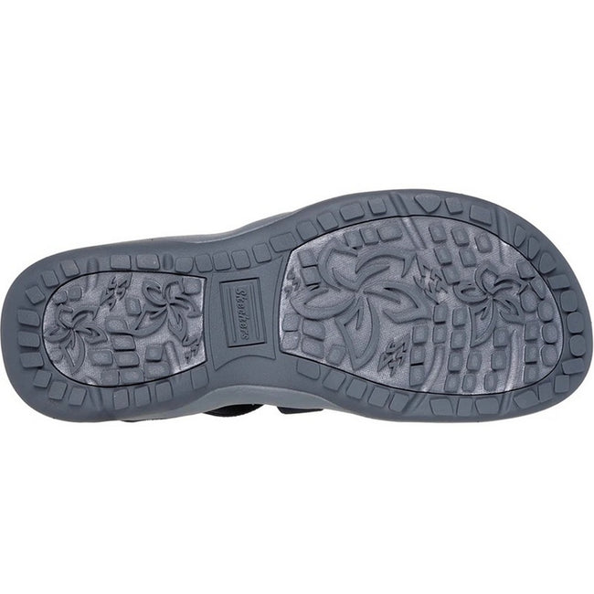 Navy - Back - Skechers Womens-Ladies Reggae Stretch Flex Slim Sandals