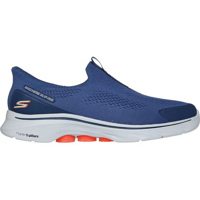 Navy - Back - Skechers Mens Go Walk 7 Easy On Evolution Trainers