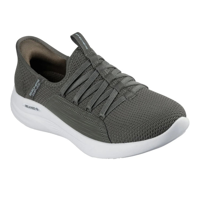 Olive - Front - Skechers Womens-Ladies Sport Ballet Chic Relaxed Fit Trainers