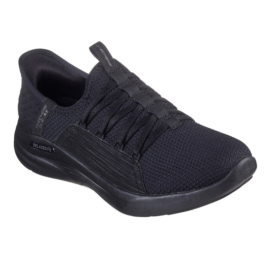 Black - Front - Skechers Womens-Ladies Sport Ballet Chic Relaxed Fit Trainers