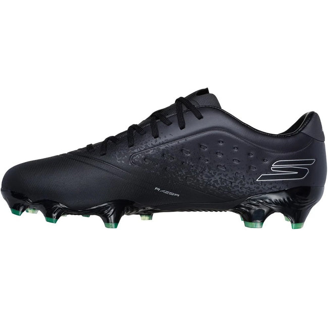 Black-Silver - Lifestyle - Skechers Mens Razor 1.5 Academy Firm Ground Football Boots