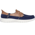 Navy - Side - Skechers Womens-Ladies On The Go Flex Palmilla Boat Shoes