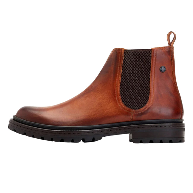 Tan - Lifestyle - Base London Mens Walsh Leather Chelsea Boots