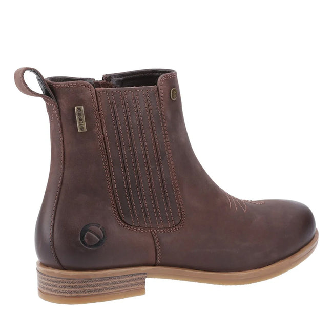 Brown - Back - Cotswold Womens-Ladies Didbrook Ankle Boots