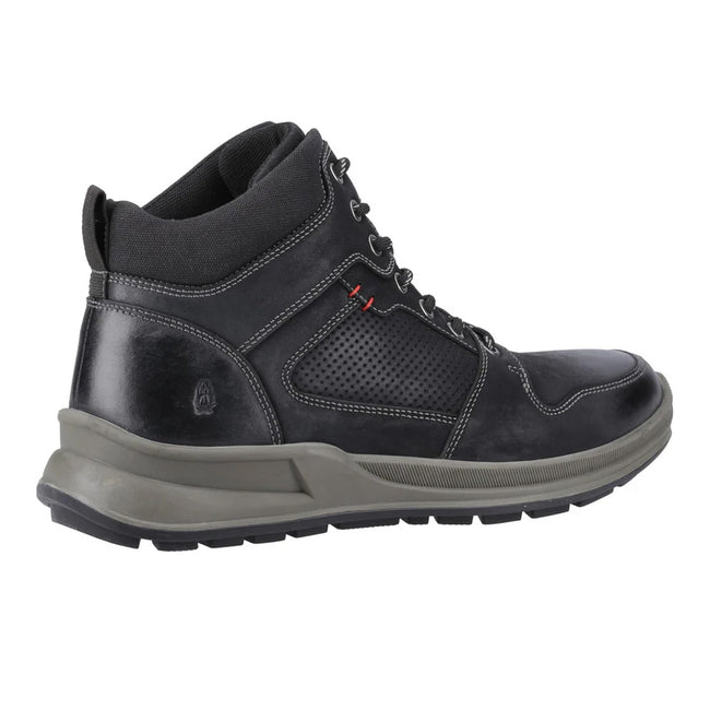 Black - Back - Hush Puppies Mens Arnie Leather Ankle Boots