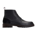 Black - Side - Base London Mens Dettori Grain Leather Work Boots