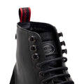 Black - Close up - Base London Mens Dettori Grain Leather Work Boots