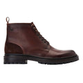 Brown - Side - Base London Mens Dettori Grain Leather Work Boots