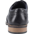 Black - Back - Hush Puppies Mens Dustin Cow Leather Brogues
