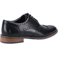 Black - Close up - Hush Puppies Mens Dustin Cow Leather Brogues