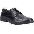 Black - Front - Hush Puppies Mens Nolan Leather Brogues