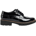 Black - Side - POD Womens-Ladies Kacey Leather Brogues